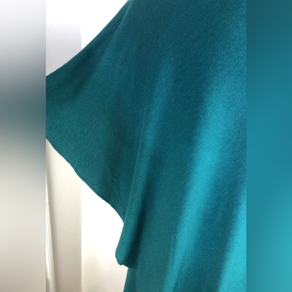 NWT Soft Surroundings Marla Dress Asymmetrical Overlay Soft Knit Artsy | Green - Picture 7 of 14